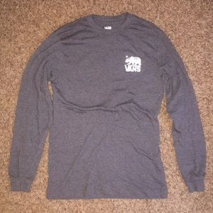 Vans Grey with white long sleeve t shirt